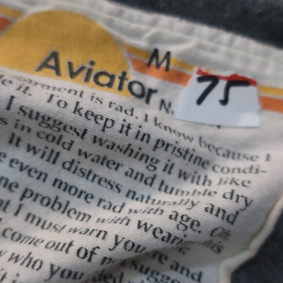 Womens Aviator Nation Gray White Venice California Graphic V-Neck T-Shirt Top M - Picture 7 of 7